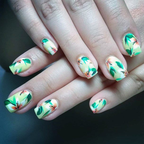 Top 60 Best Tropical Nails for Women – Beach Envy Ideas