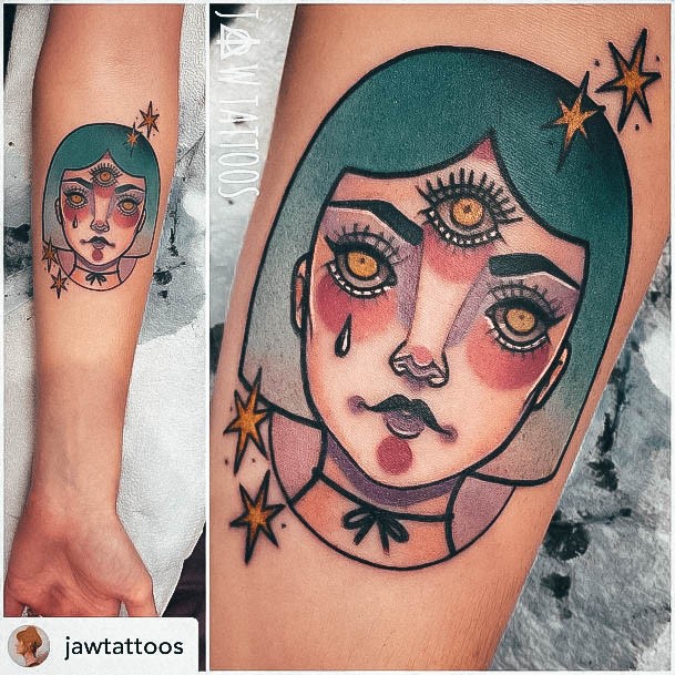 Creative All Seeing Eye Tattoo Designs For Women