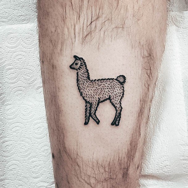 Creative Alpaca Tattoo Designs For Women