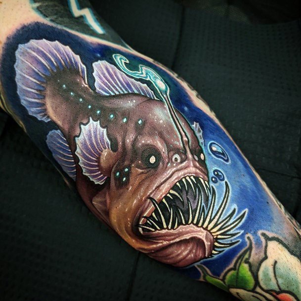 Creative Anglerfish Tattoo Designs For Women