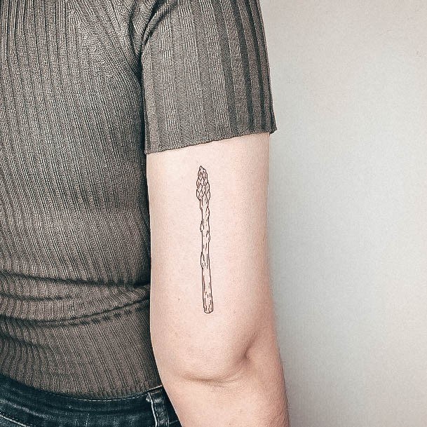 Creative Asparagus Tattoo Designs For Women