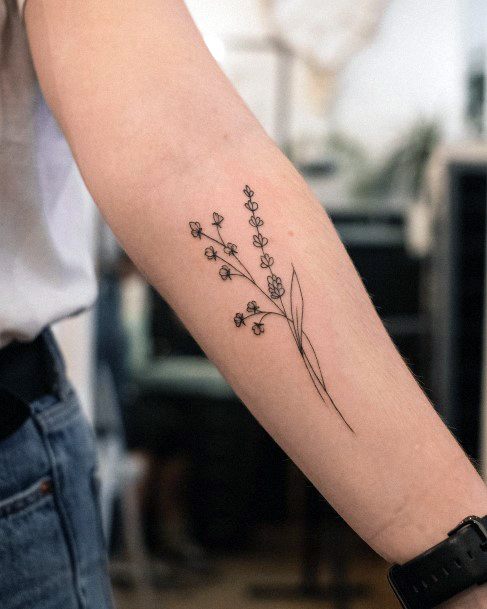 Creative Babys Breath Tattoo Designs For Women