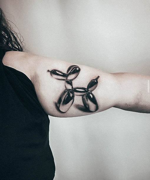 Creative Ballon Tattoo Designs For Women