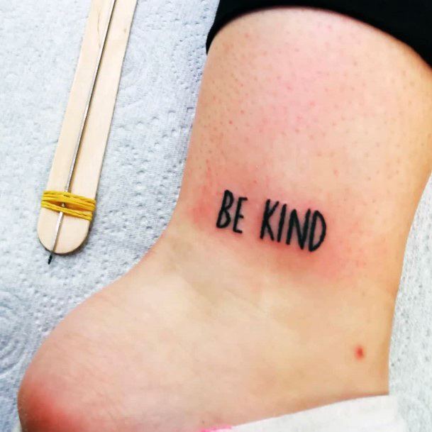 Creative Be Kind Tattoo Designs For Women