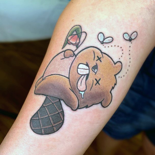 Creative Beaver Tattoo Designs For Women