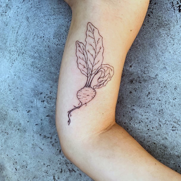 Creative Beet Tattoo Designs For Women