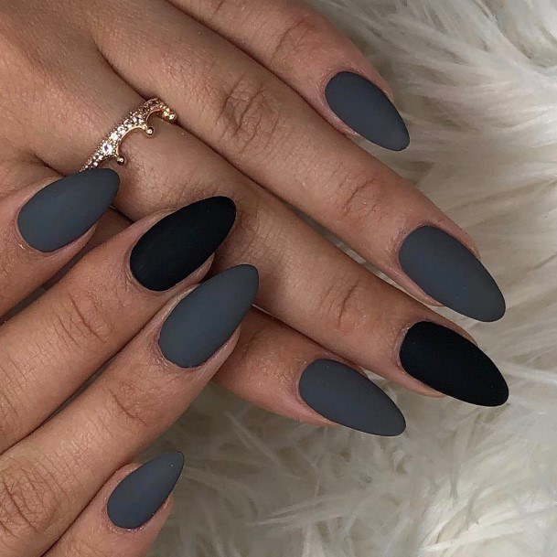 Creative Black And Grey Nail Designs For Women