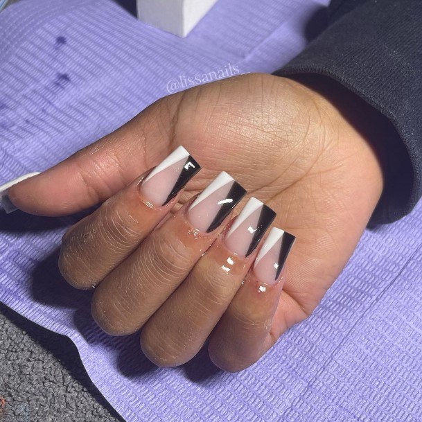 Creative Black And White Nail Designs For Women