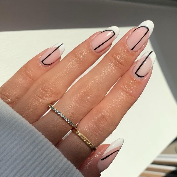 Creative Black French Tip Nail Designs For Women