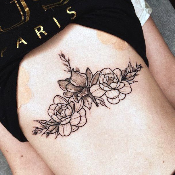 Creative Black Ink Tattoo Designs For Women