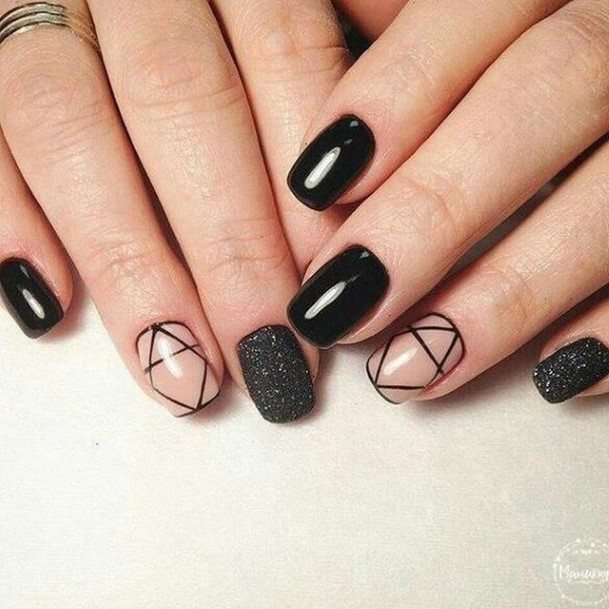 Creative Black Prom Nail Designs For Women