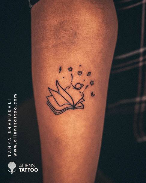 Creative Book Tattoo Designs For Women