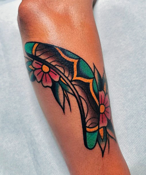 Creative Boomerang Tattoo Designs For Women