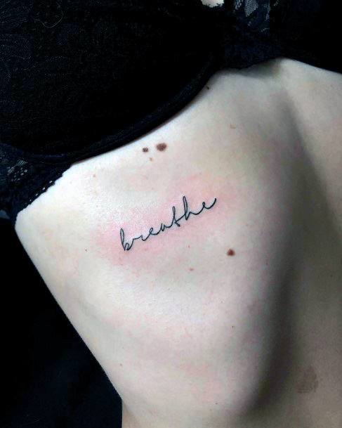 Creative Breathe Tattoo Designs For Women