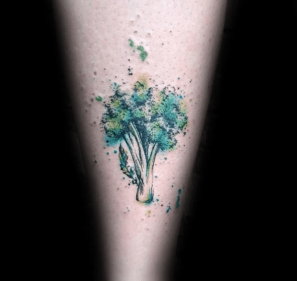 Creative Broccoli Tattoo Designs For Women