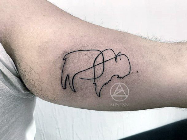 Creative Buffalo Tattoo Designs For Women