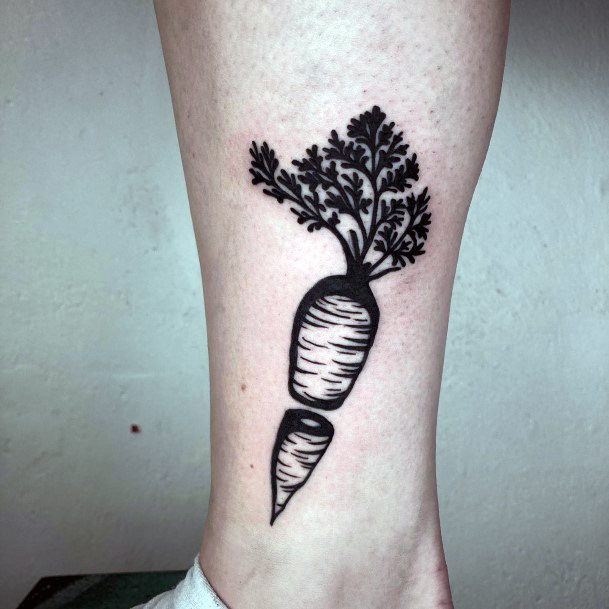 Creative Carrot Tattoo Designs For Women