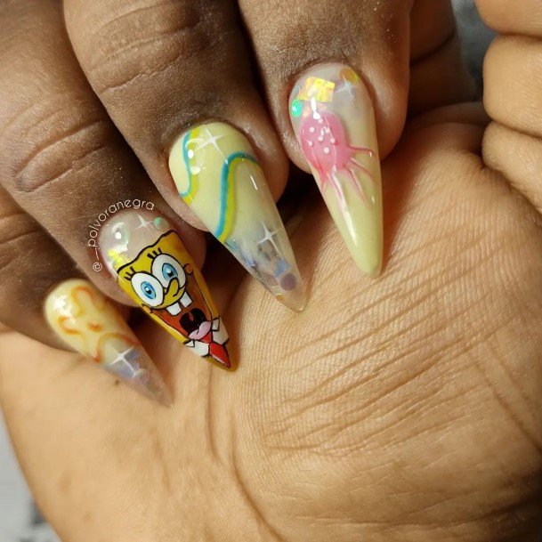 Top 100 Best Cartoon Nails For Women - Animated Design Ideas