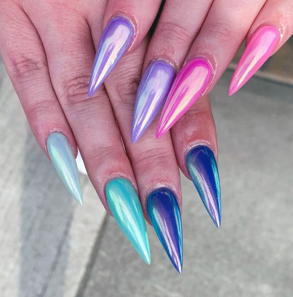 Creative Chrome Nail Designs For Women