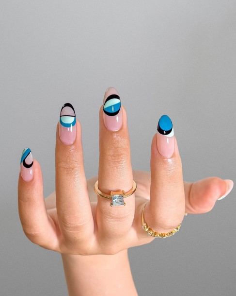 Creative Clear Blue Nail Designs For Women
