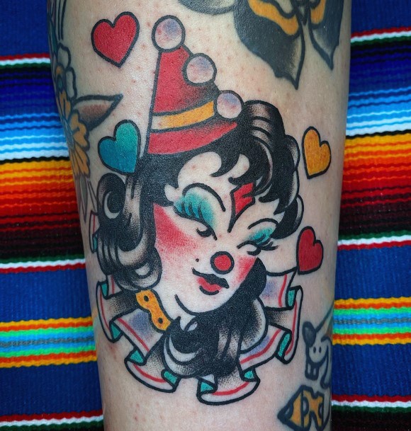 Creative Clown Tattoo Designs For Women