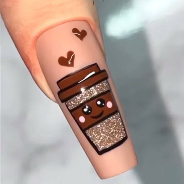 Creative Coffee Nail Designs For Women