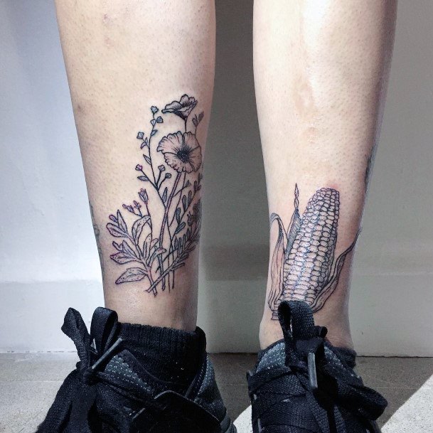 Creative Corn Tattoo Designs For Women