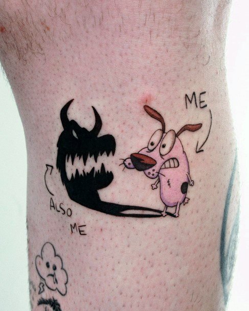 Creative Courage The Cowardly Dog Tattoo Designs For Women