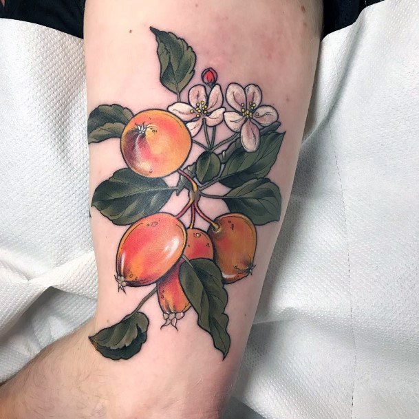 Creative Crabapple Tattoo Designs For Women