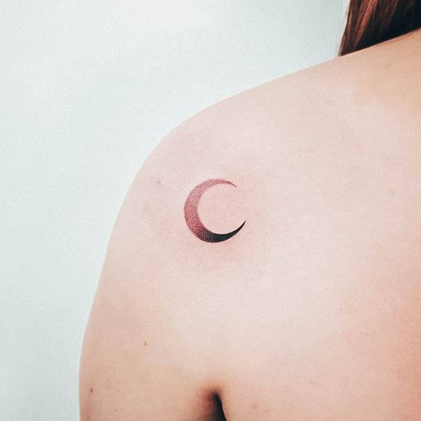 Creative Cresent Moon Tattoo Designs For Women