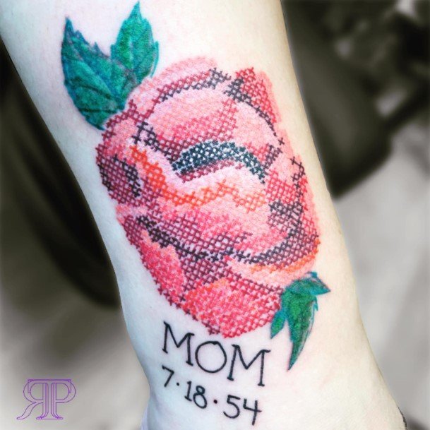 Creative Cross Stitch Tattoo Designs For Women