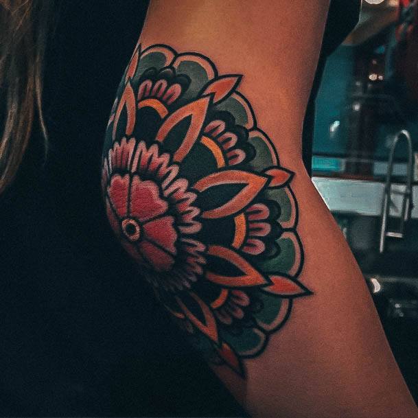 Creative Elbow Tattoo Designs For Women