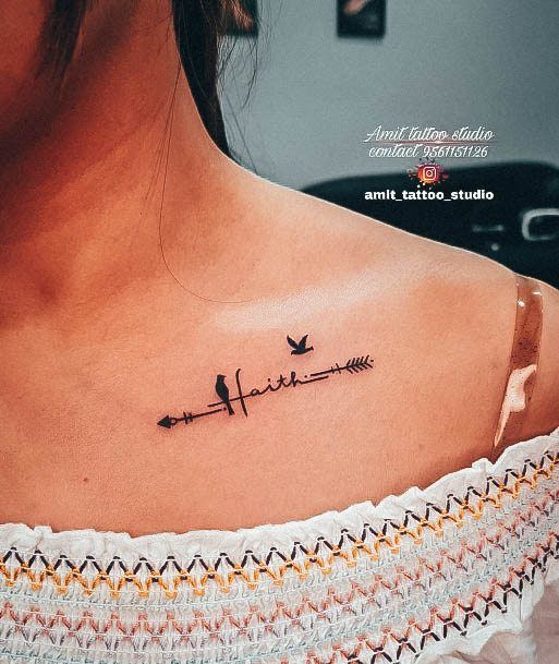 Creative Faith Tattoo Designs For Women