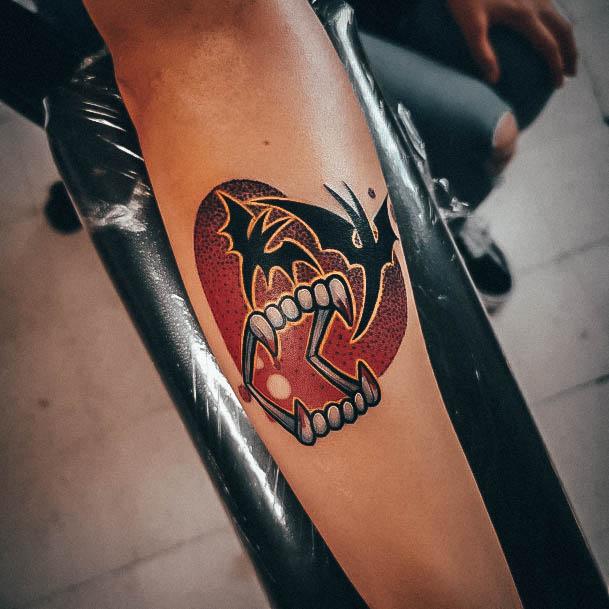 Creative Fangs Tattoo Designs For Women