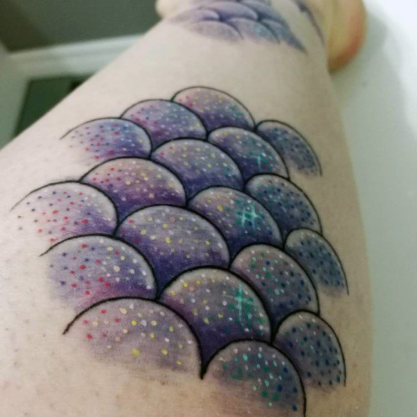 Creative Fish Scales Tattoo Designs For Women