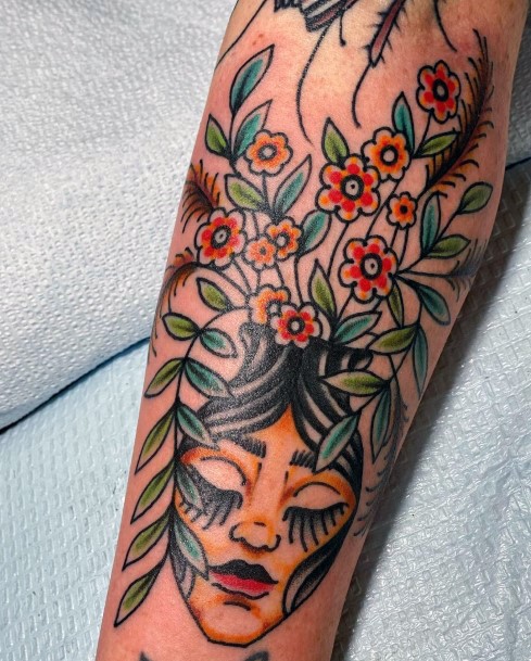 Creative Flower Vase Tattoo Designs For Women