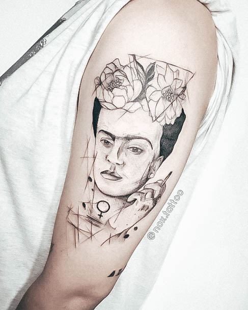 Creative Frida Tattoo Designs For Women