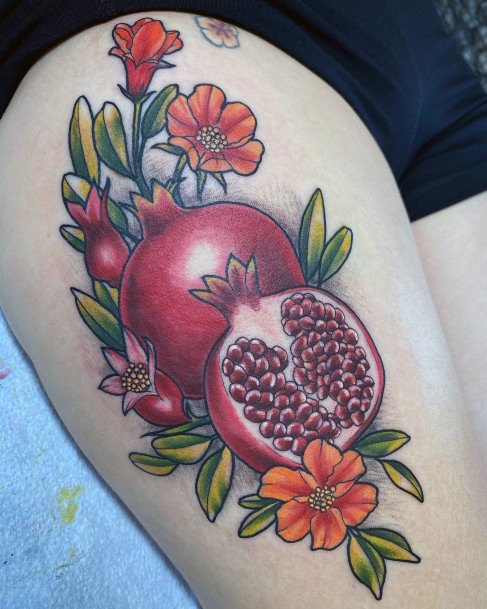 Creative Fruit Tattoo Designs For Women