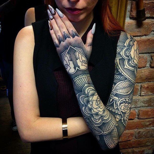 Creative Full Sleeve Tattoo Designs For Women