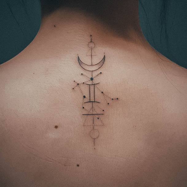 Creative Gemini Tattoo Designs For Women Constellation Stars