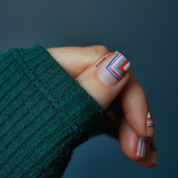 Creative Geometric Nail Designs For Women