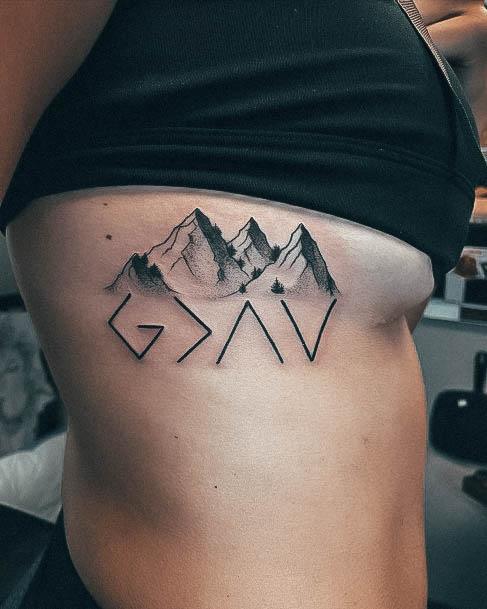 Creative God Is Greater Than The Highs And Lows Tattoo Designs For Women