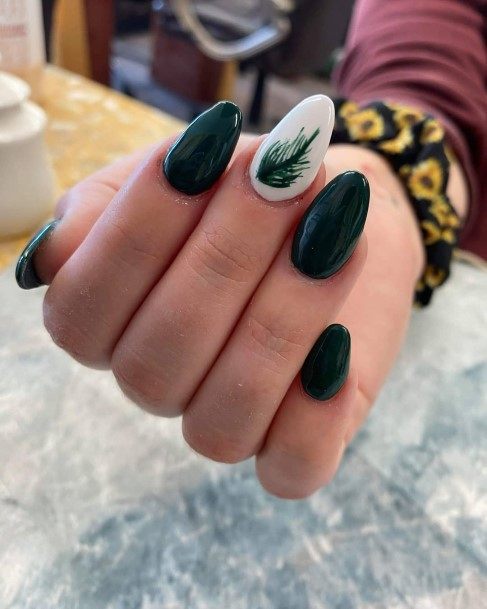 Creative Green And White Nail Designs For Women