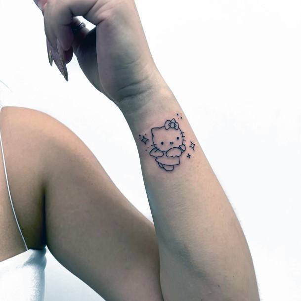 Creative Hello Kitty Tattoo Designs For Women