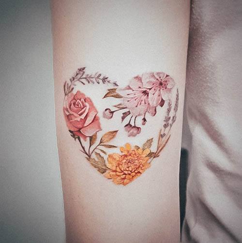 Creative Hibiscus Tattoo Designs For Women