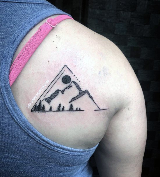 Creative Hiking Tattoo Designs For Women