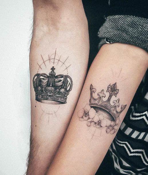 Creative King And Queen Tattoo Designs For Women