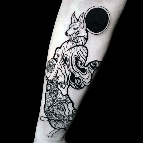 Creative Kitsune Tattoo Designs For Women