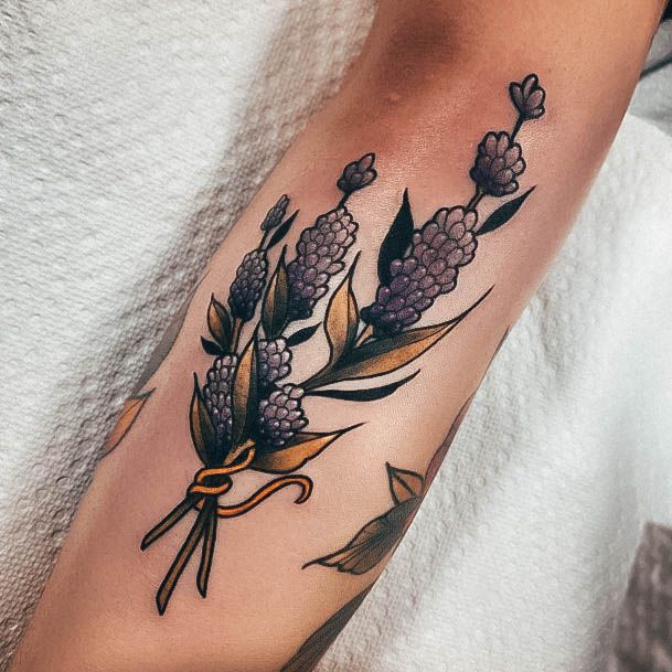 Creative Lavender Tattoo Designs For Women