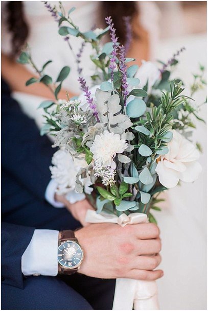 Creative Lavender Wedding Flower Bouquet